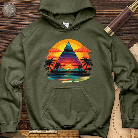 Pyramid Palm Tree Hoodie Military Green / S