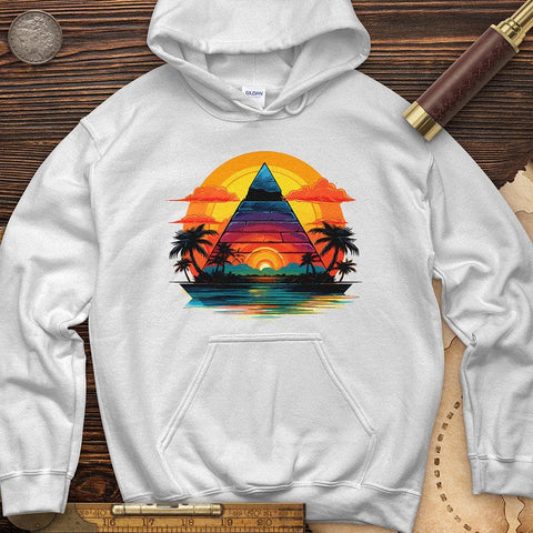 Pyramid Palm Tree Hoodie White / S