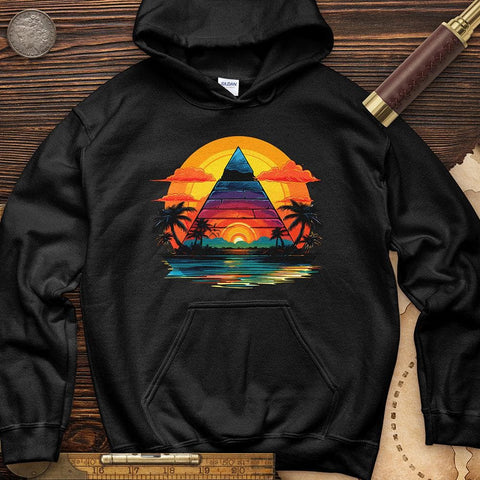 Pyramid Palm Tree Hoodie Black / S