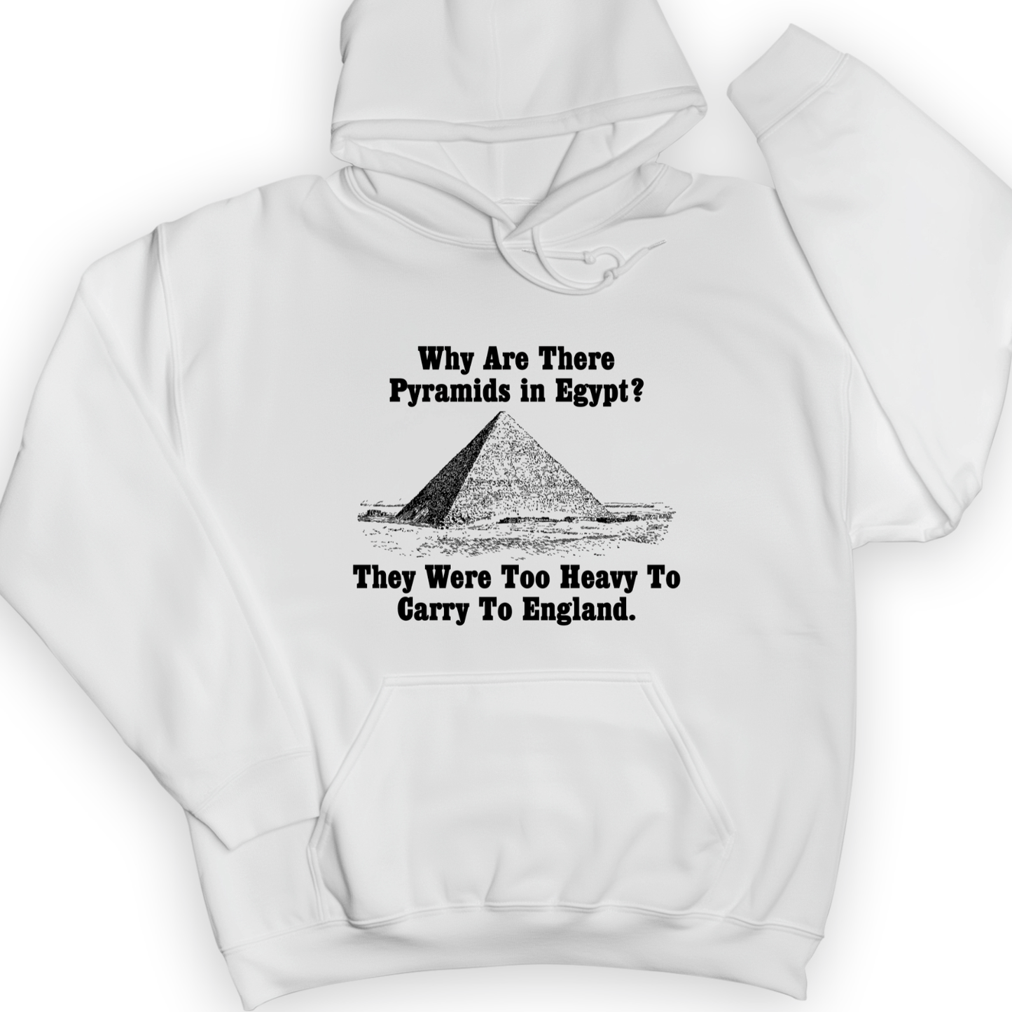 Pyramids In Egypt Hoodie White / S