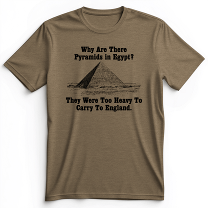 Pyramids In Egypt Premium Tee Heather Olive / S