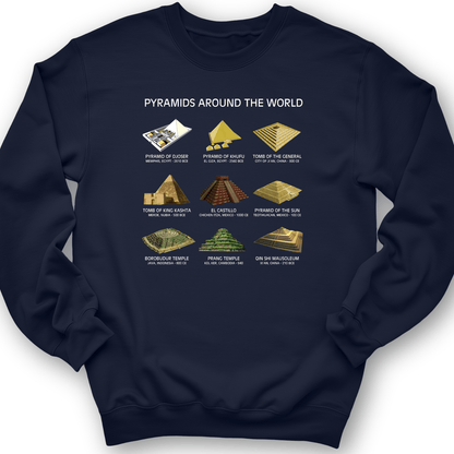 Pyramids Of The World Crewneck Navy / S