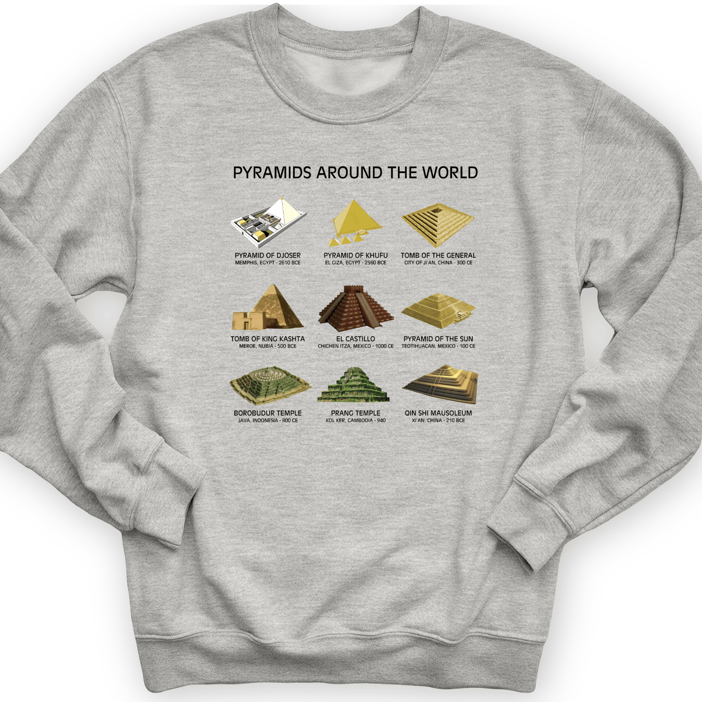 Pyramids Of The World Crewneck Sport Grey / S