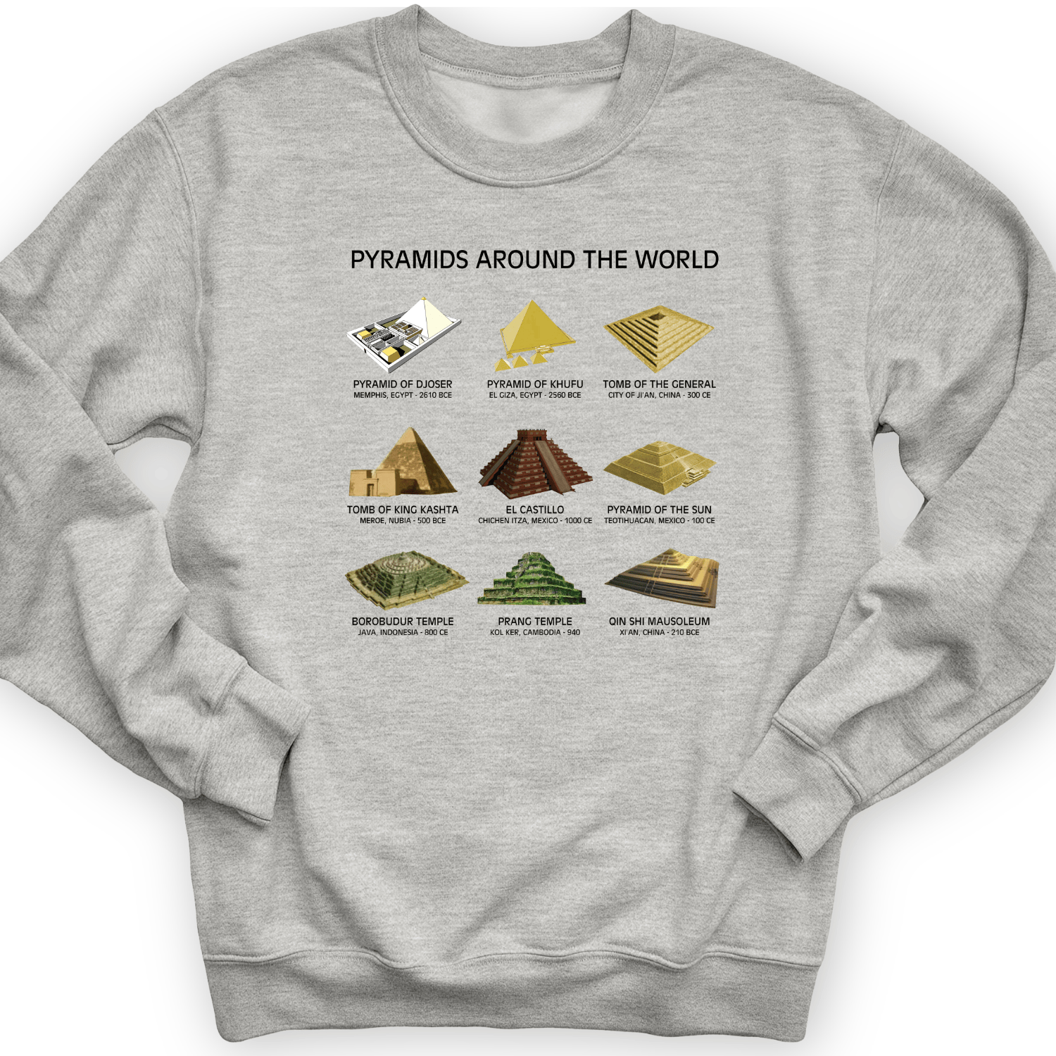 Pyramids Of The World Crewneck Sport Grey / S