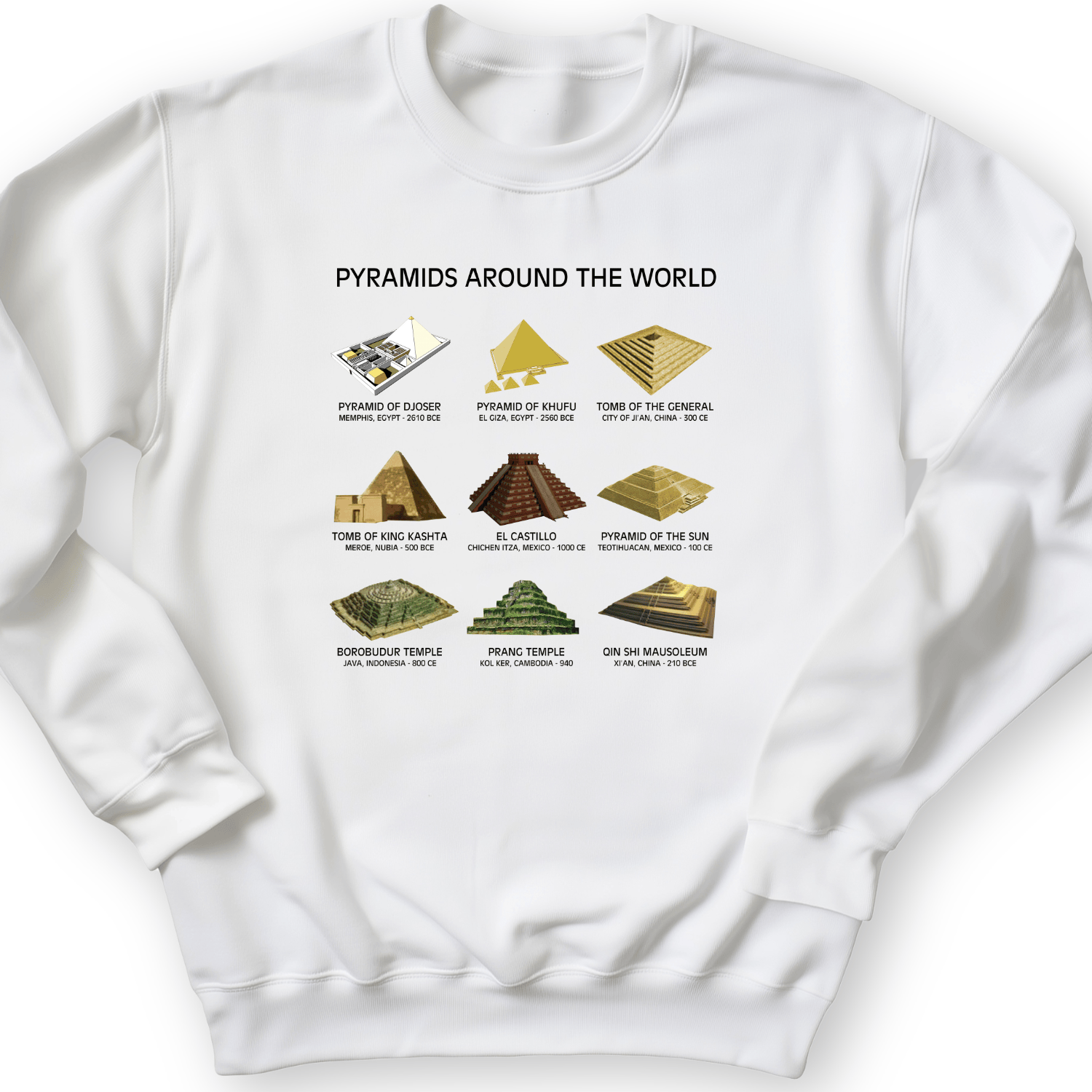 Pyramids Of The World Crewneck White / S