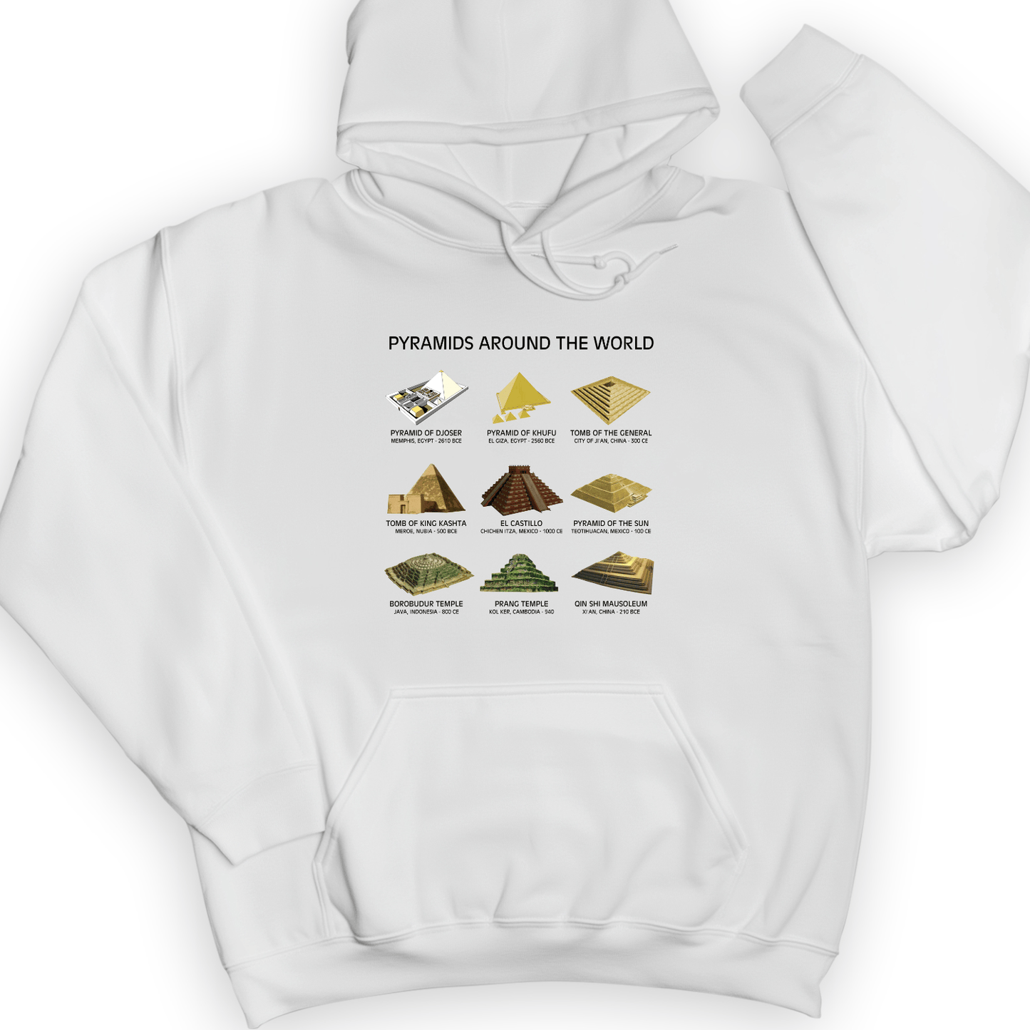Pyramids Of The World Hoodie White / S