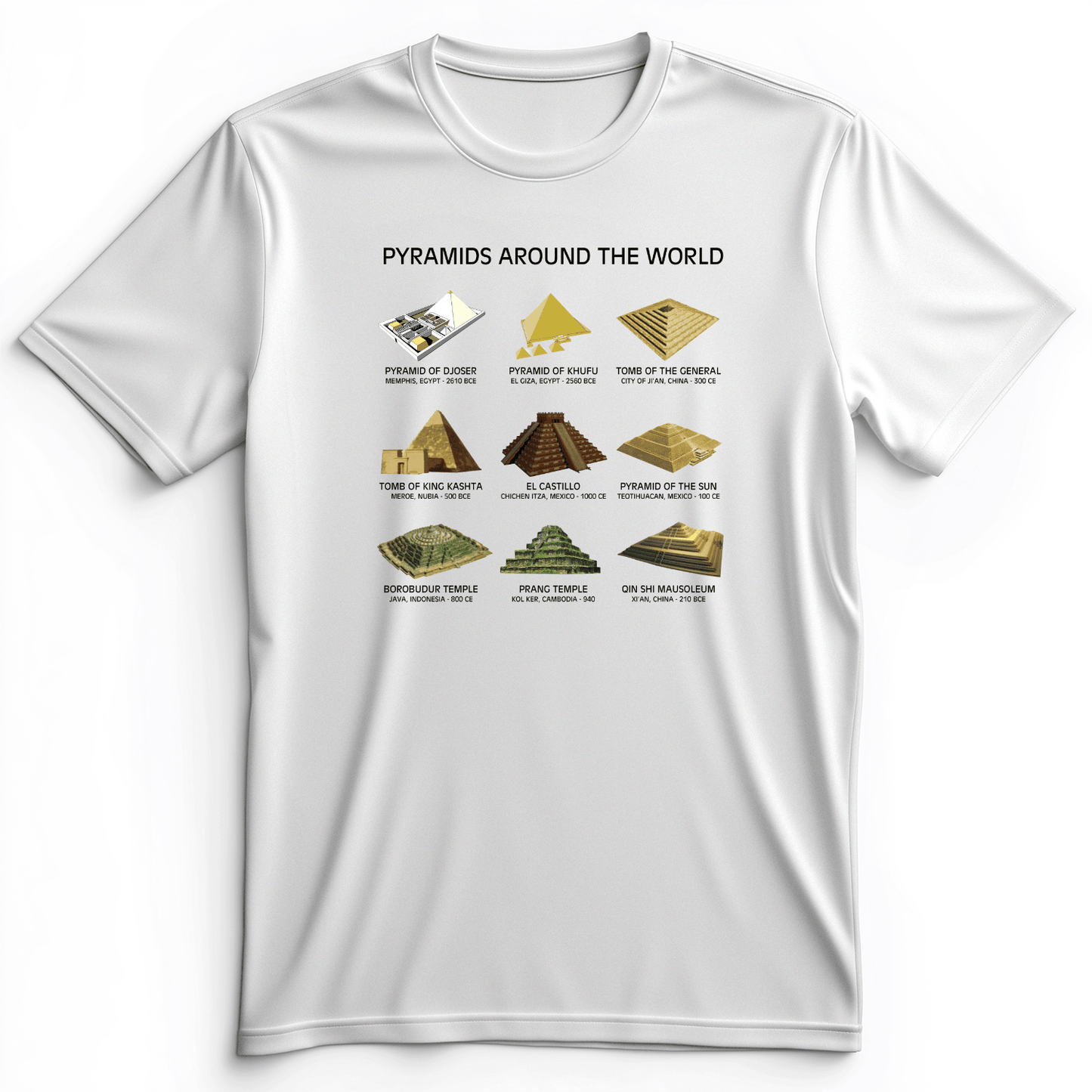 Pyramids Of The World Premium Tee White / S