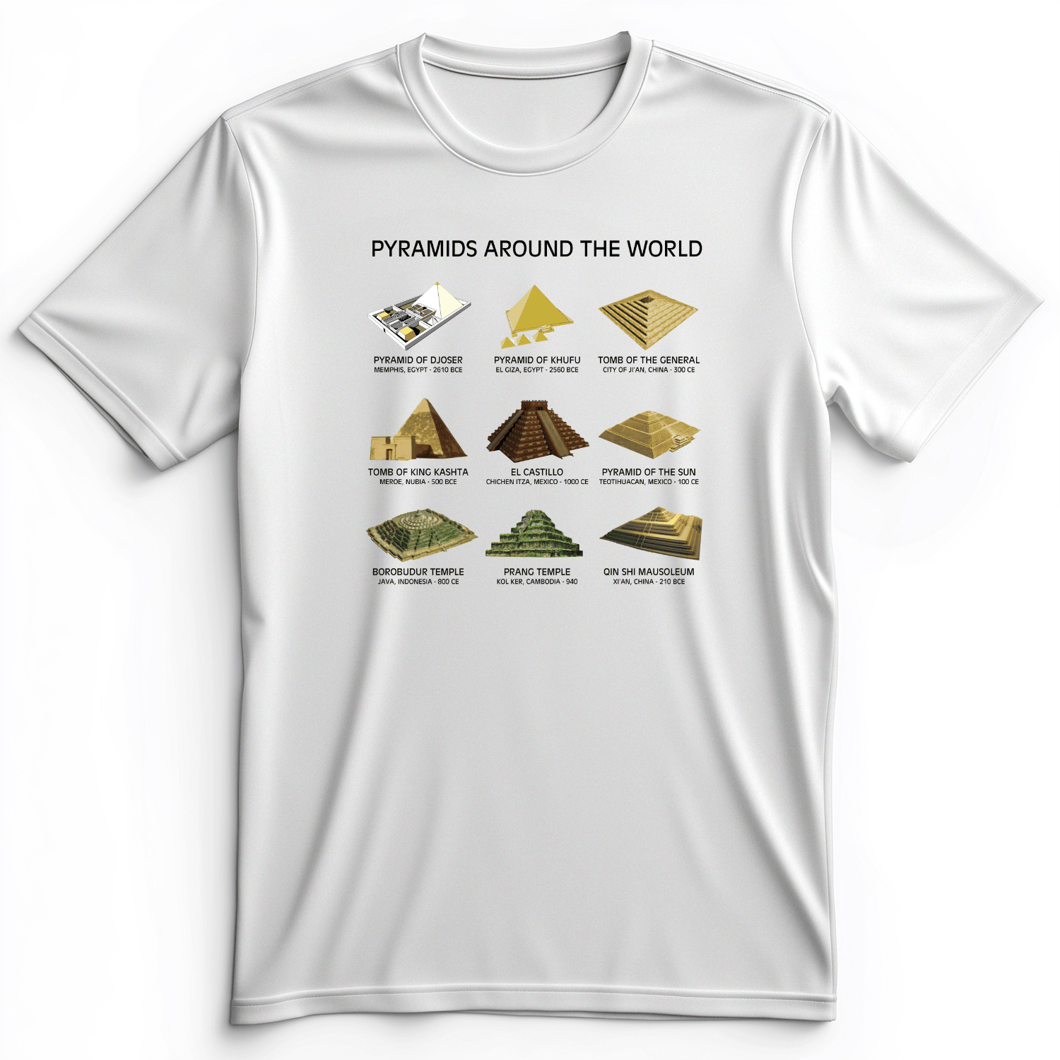 Pyramids Of The World Premium Tee White / S