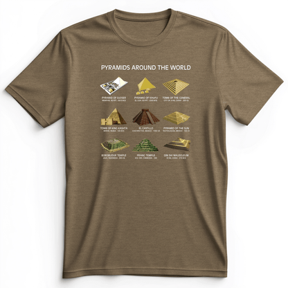 Pyramids Of The World Premium Tee Heather Olive / S