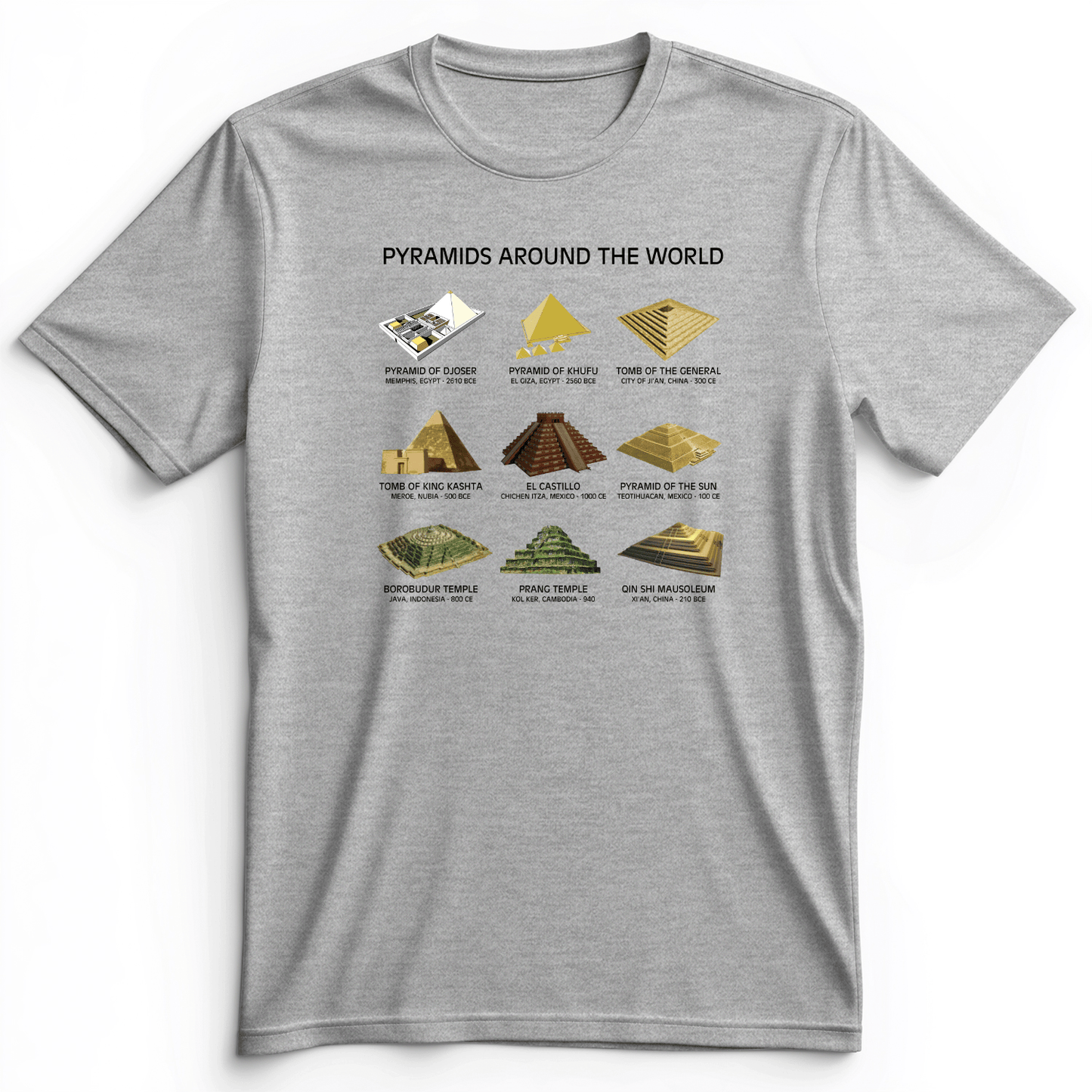 Pyramids Of The World Premium Tee Athletic Heather / S