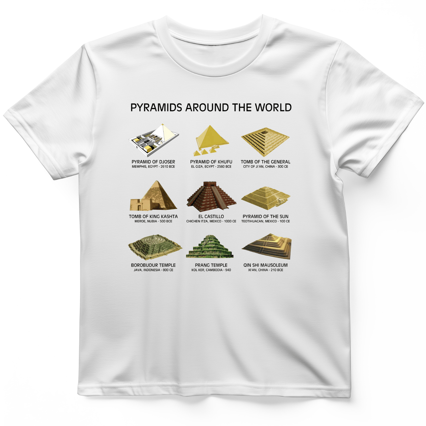 Pyramids of The World T-Shirt White / S