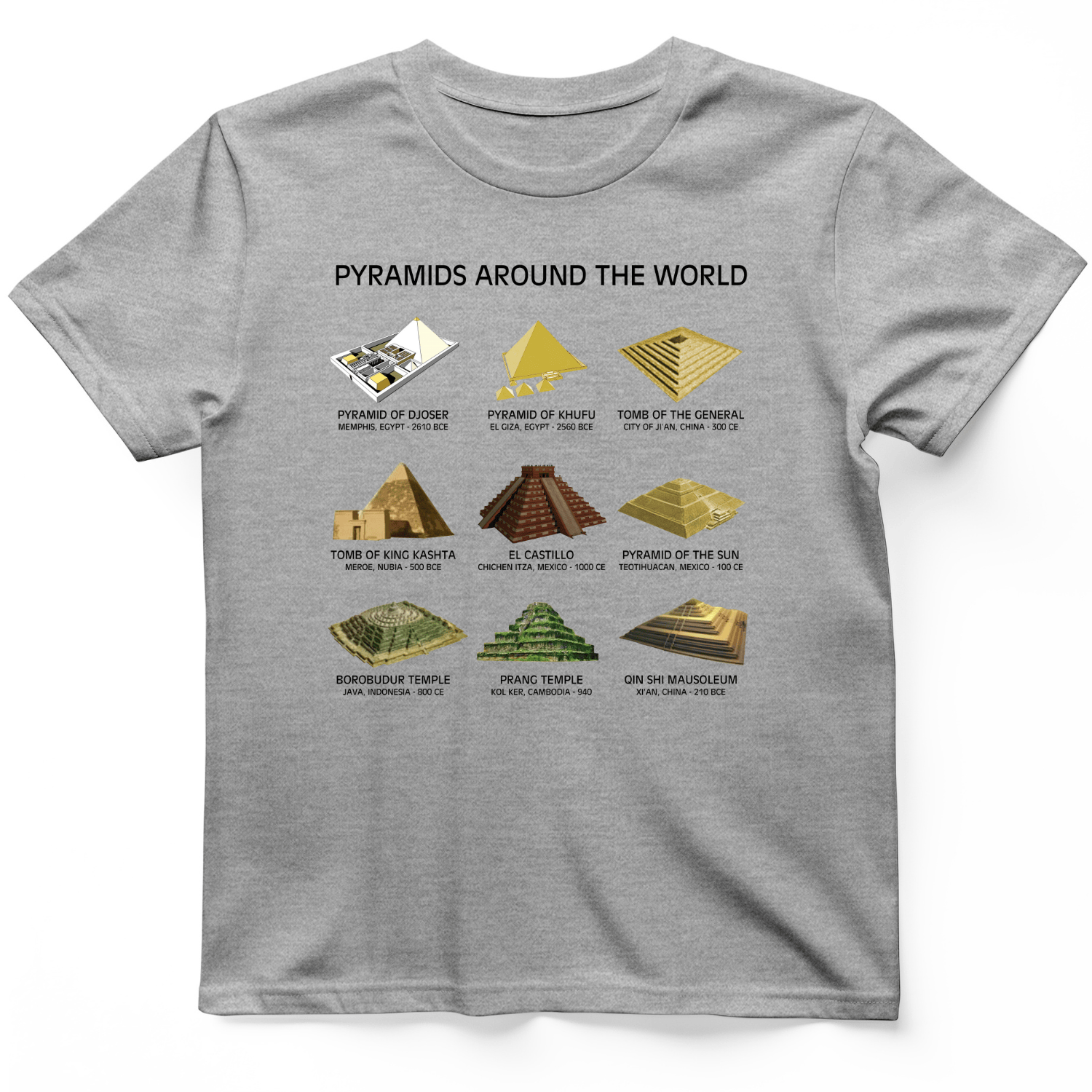 Pyramids of The World T-Shirt Sport Grey / S