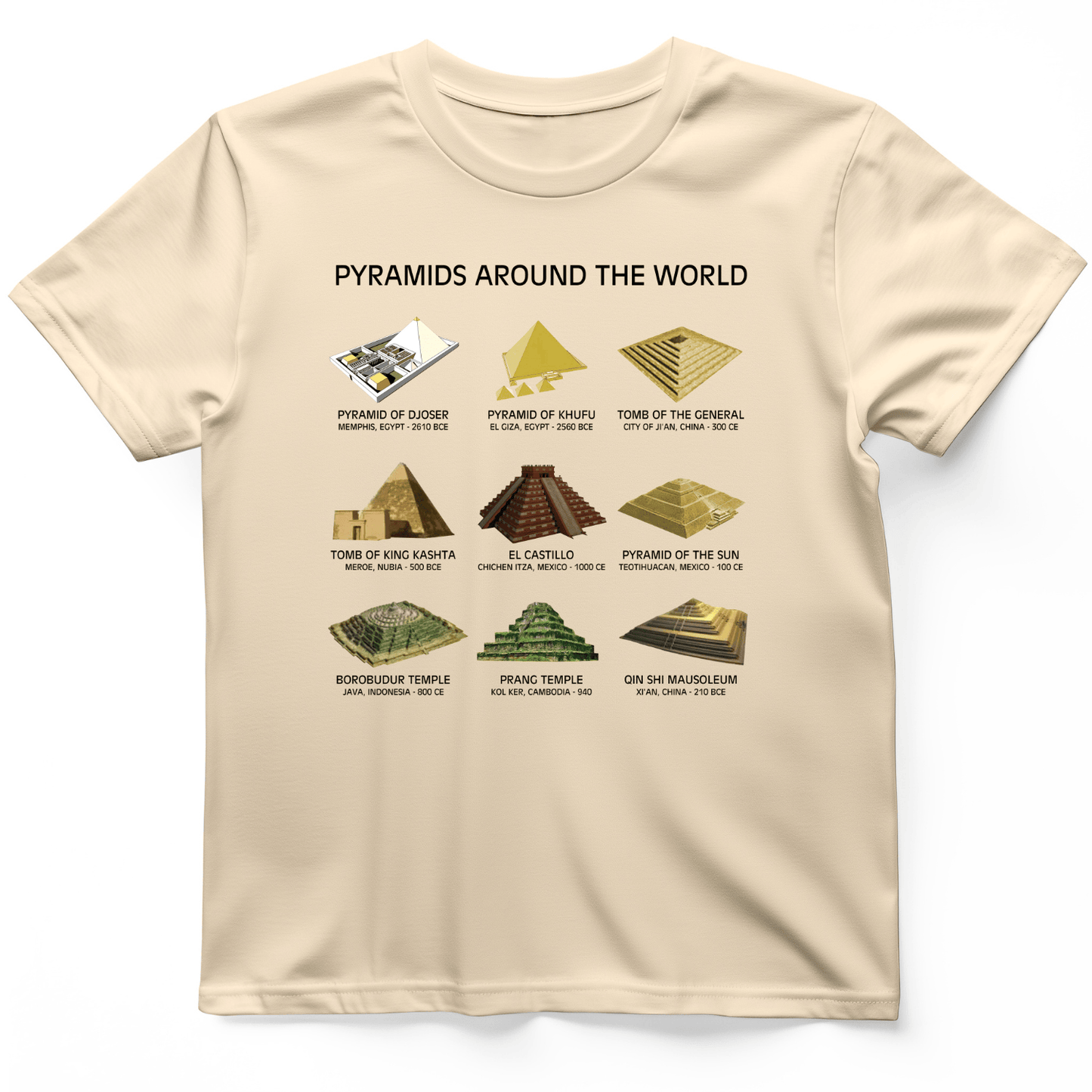 Pyramids of The World T-Shirt Natural / S