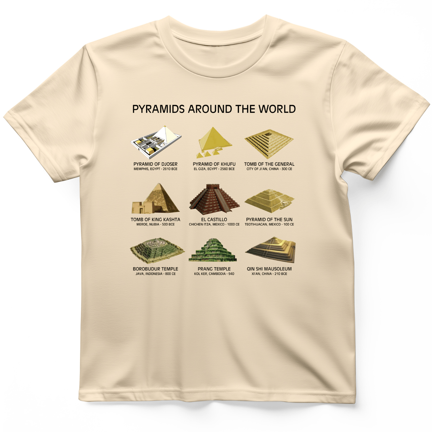 Pyramids of The World T-Shirt Natural / S