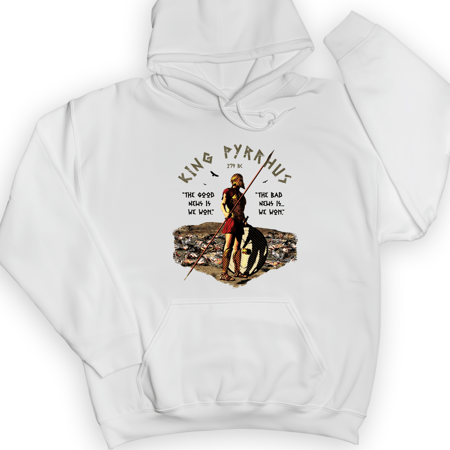 Pyrrhic Victory Hoodie White / S