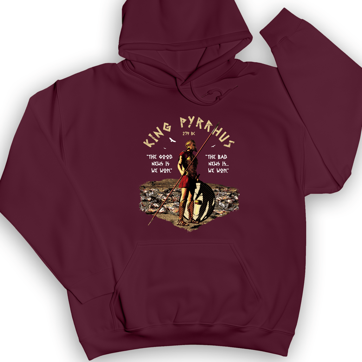 Pyrrhic Victory Hoodie Maroon / S