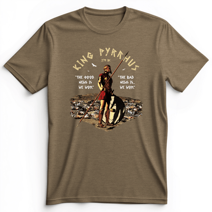 Pyrrhic Victory Premium Tee Heather Olive / S