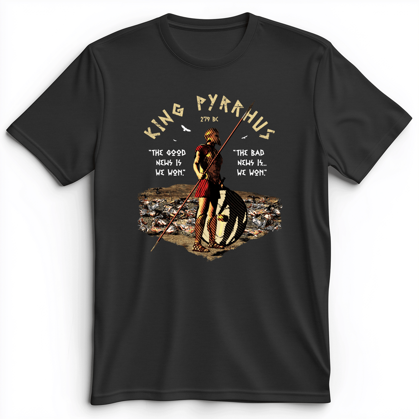 Pyrrhic Victory Premium Tee Dark Grey Heather / S