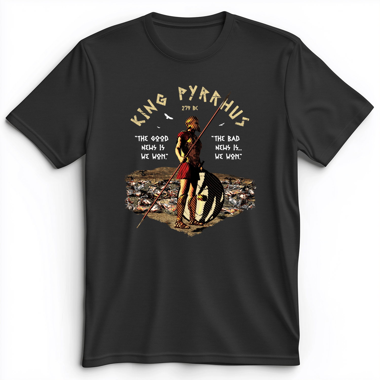 Pyrrhic Victory Premium Tee Dark Grey Heather / S