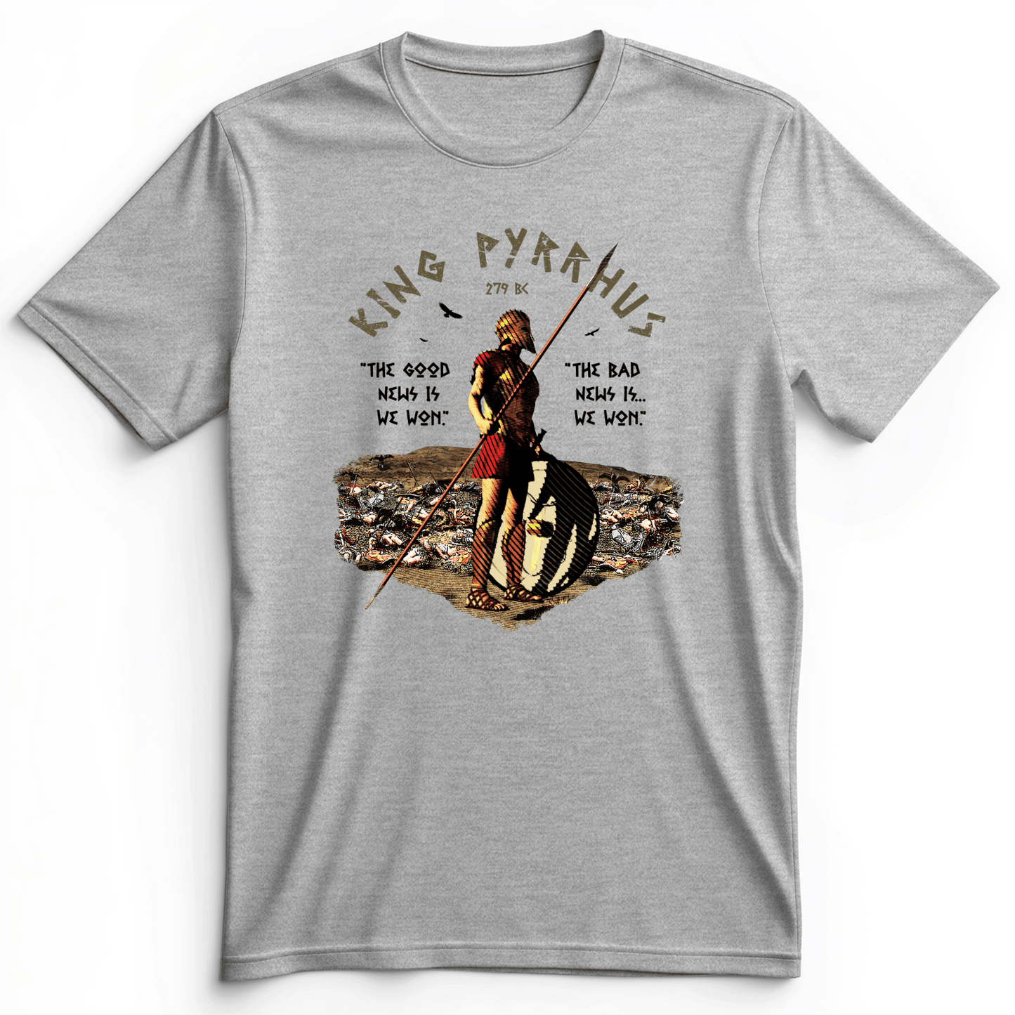 Pyrrhic Victory Premium Tee Athletic Heather / S