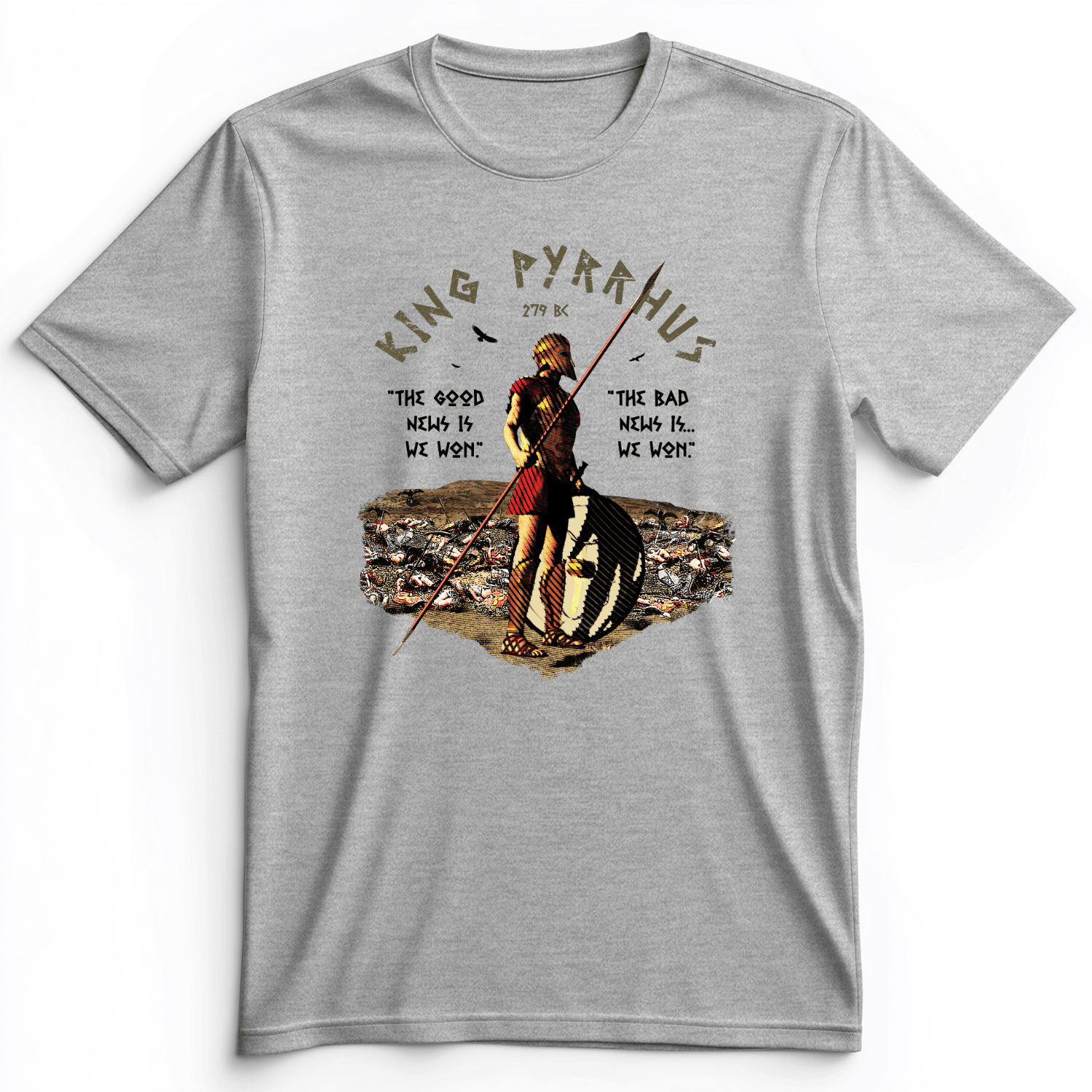 Pyrrhic Victory Premium Tee Athletic Heather / S