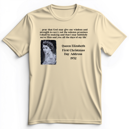 Queen Elizabeth II Xmas Address Premium Tee Natural / S