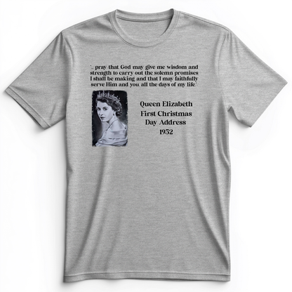 Queen Elizabeth II Xmas Address Premium Tee Athletic Heather / S