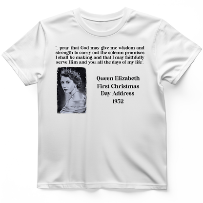 Queen Elizabeth II Xmas Address T-Shirt White / S