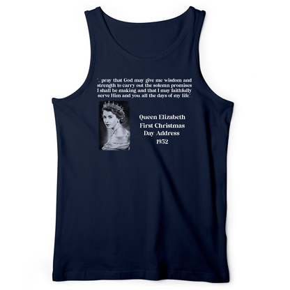 Queen Elizabeth II Xmas Address Tank Navy / XS