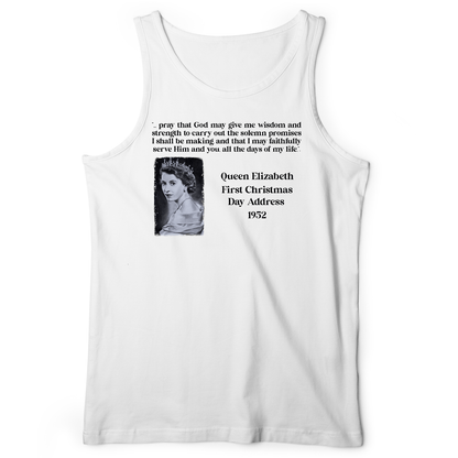 Queen Elizabeth II Xmas Address Tank White / XS