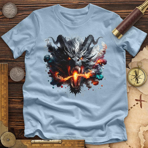 Raging Dragon In 3D High Quality Tee Light Blue / S