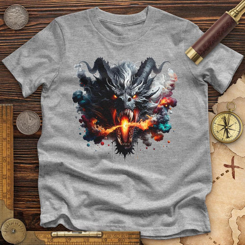 Raging Dragon In 3D High Quality Tee Athletic Heather / S