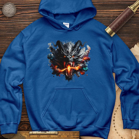 Raging Dragon In 3D Hoodie Royal / S