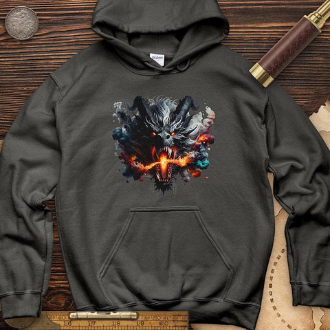 Raging Dragon In 3D Hoodie Charcoal / S