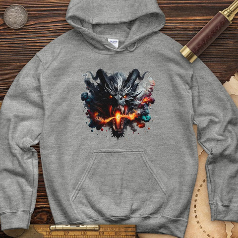 Raging Dragon In 3D Hoodie Sport Grey / S