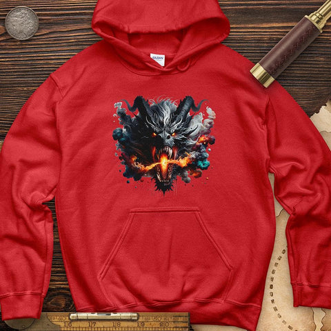 Raging Dragon In 3D Hoodie Red / S