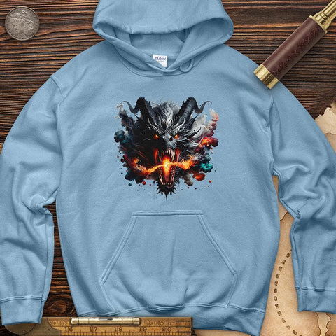 Raging Dragon In 3D Hoodie Light Blue / S