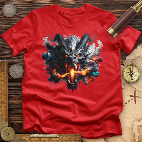 Raging Dragon In 3D T-Shirt Red / S