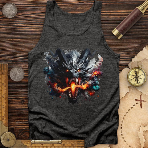 Raging Dragon In 3D Tank Charcoal Black TriBlend / XS