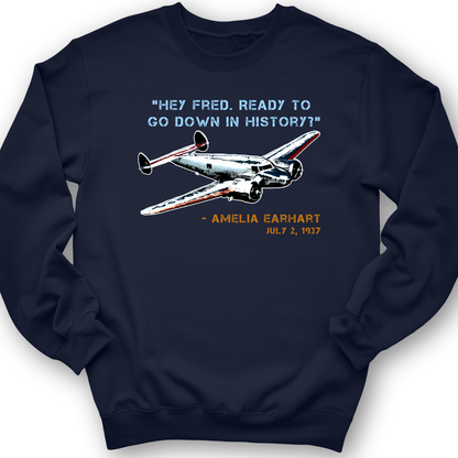 Ready To Go Down In History Crewneck Navy / S