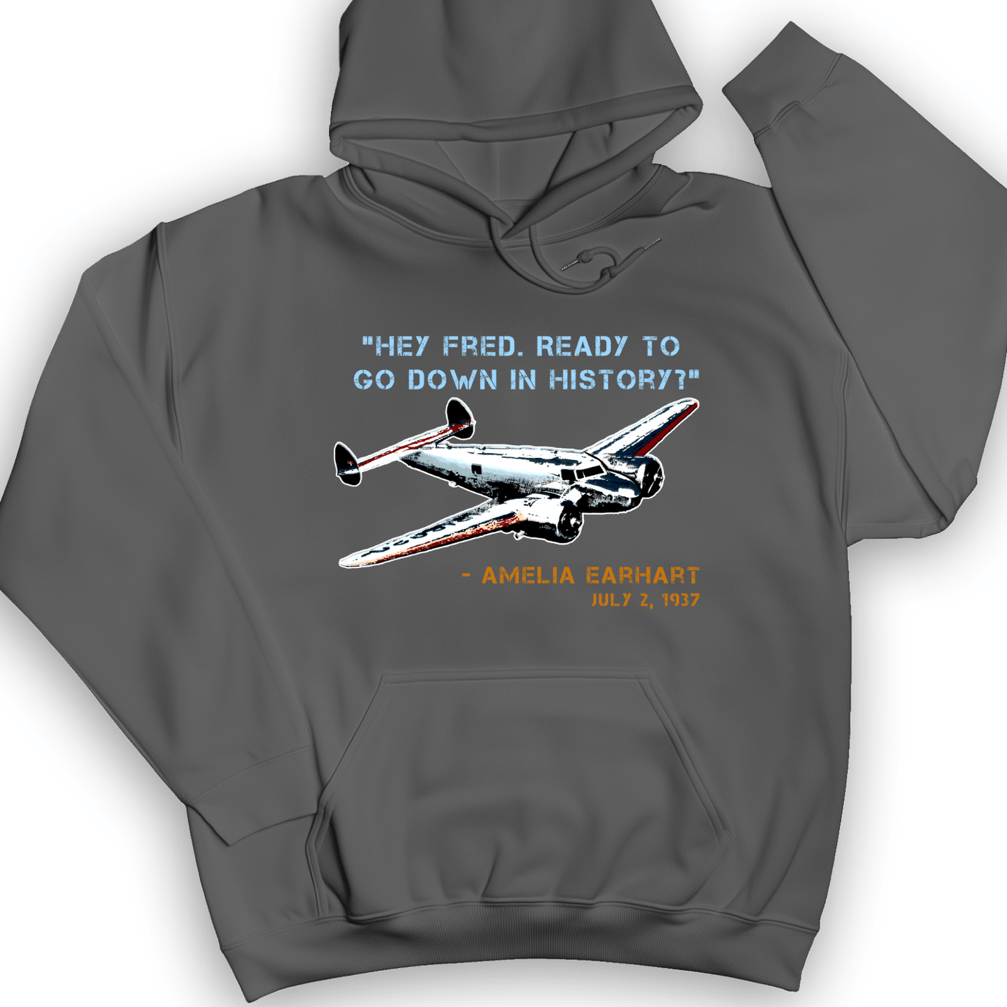 Ready To Go Down In History Hoodie Charcoal / S