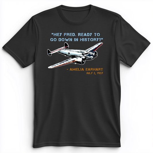 Ready To Go Down In History Premium Tee Dark Grey Heather / S