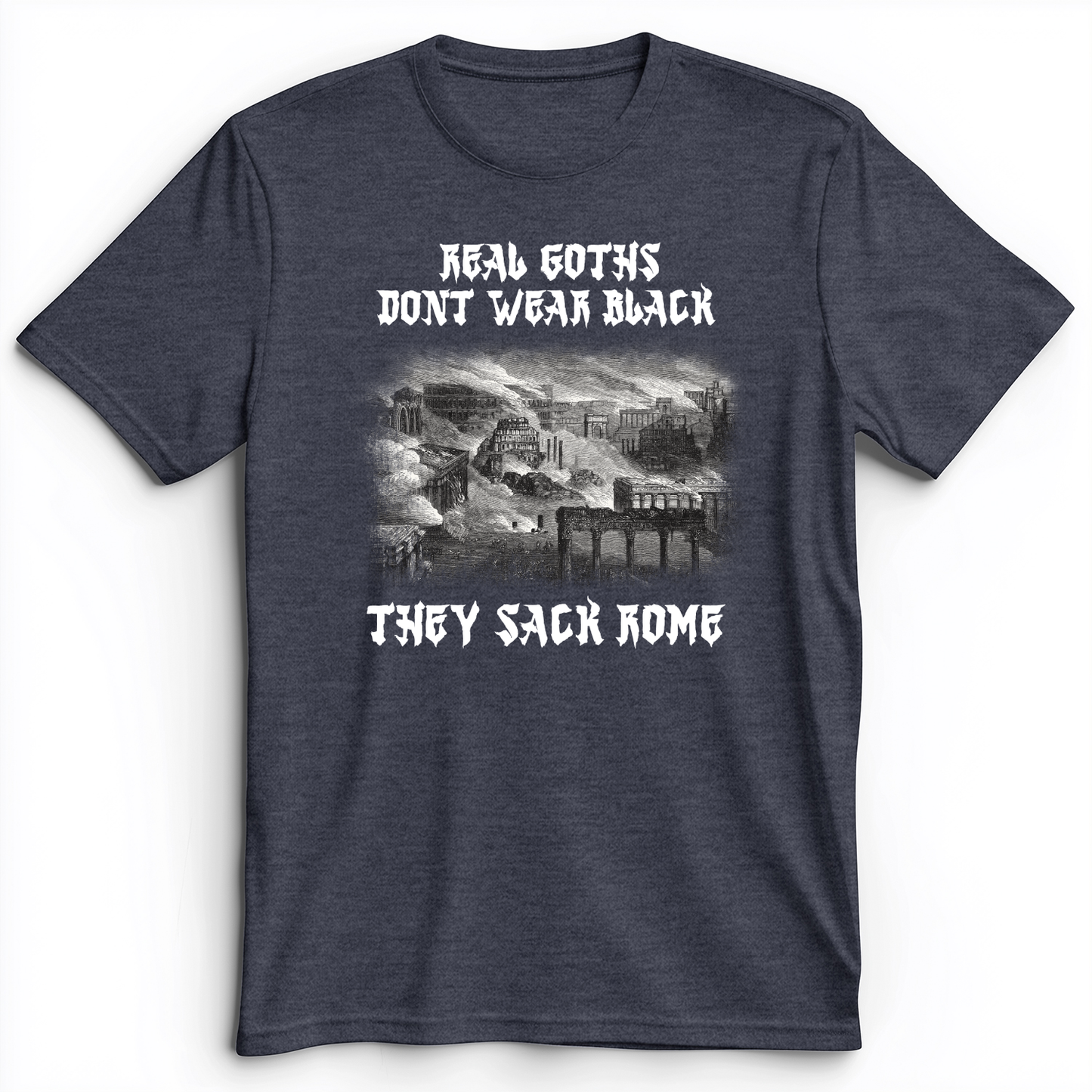 Real Goths Premium Tee Heather Navy / S