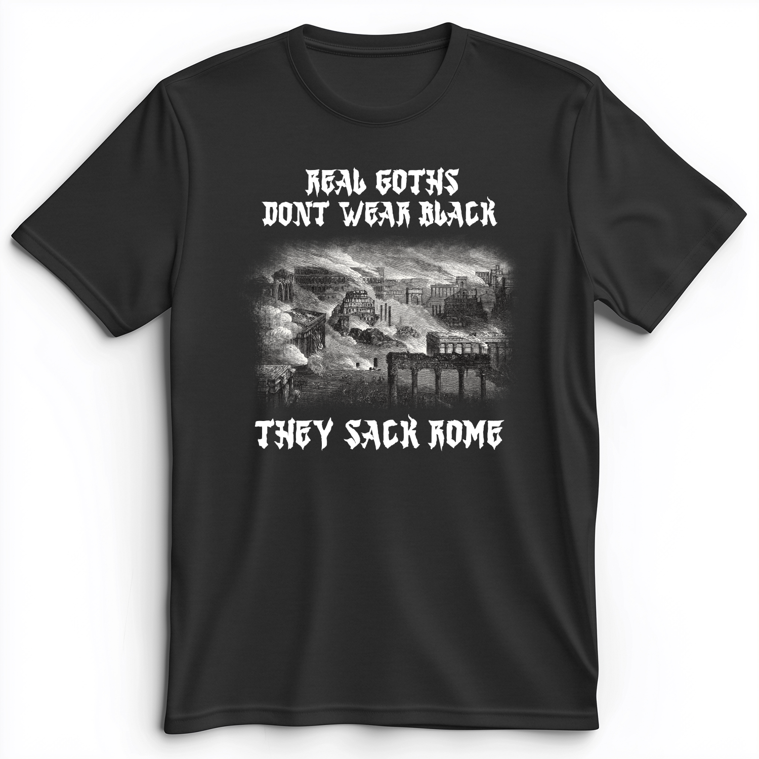 Real Goths Premium Tee Dark Grey Heather / S