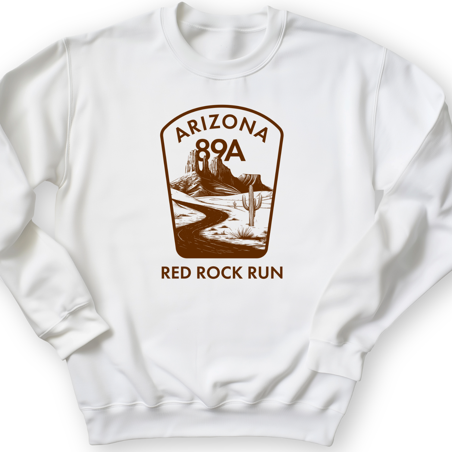 Red Rock Run Crewneck White / S