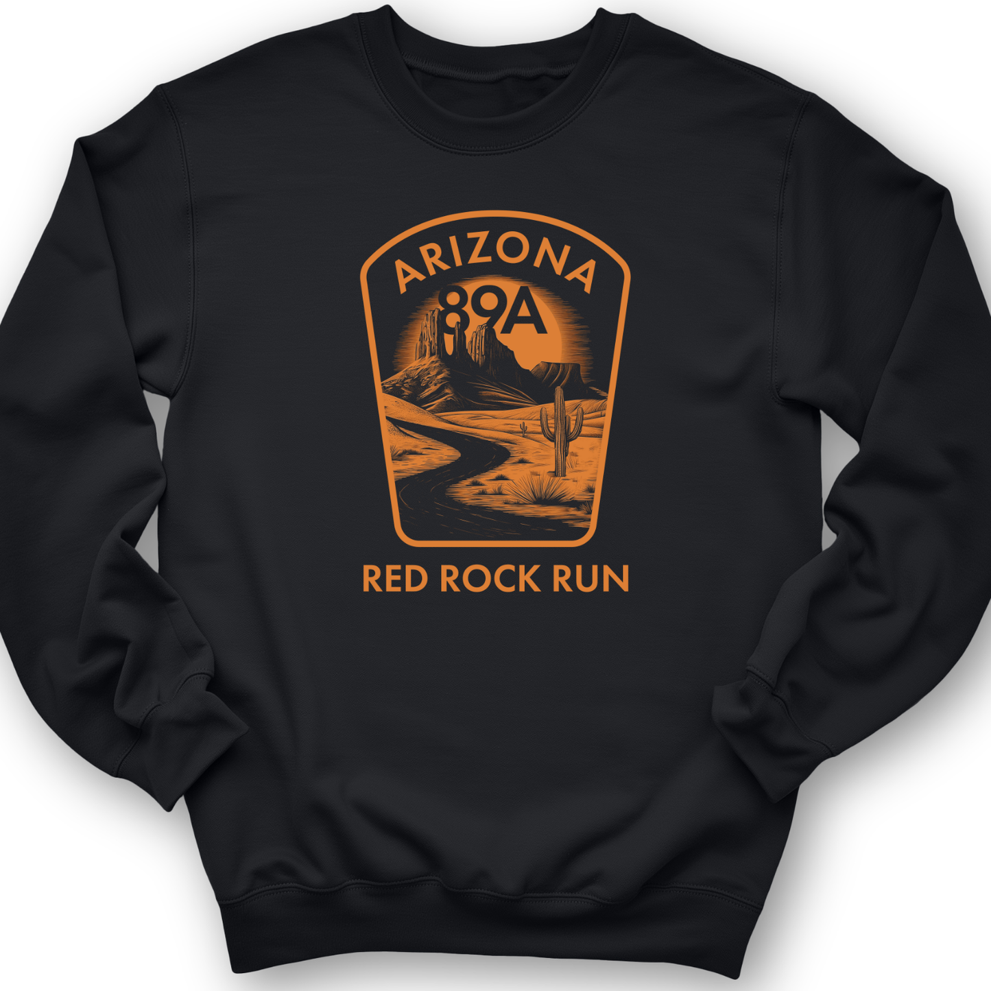 Red Rock Run Crewneck Black / S