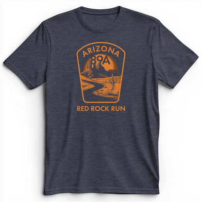 Red Rock Run Premium Tee Heather Navy / S