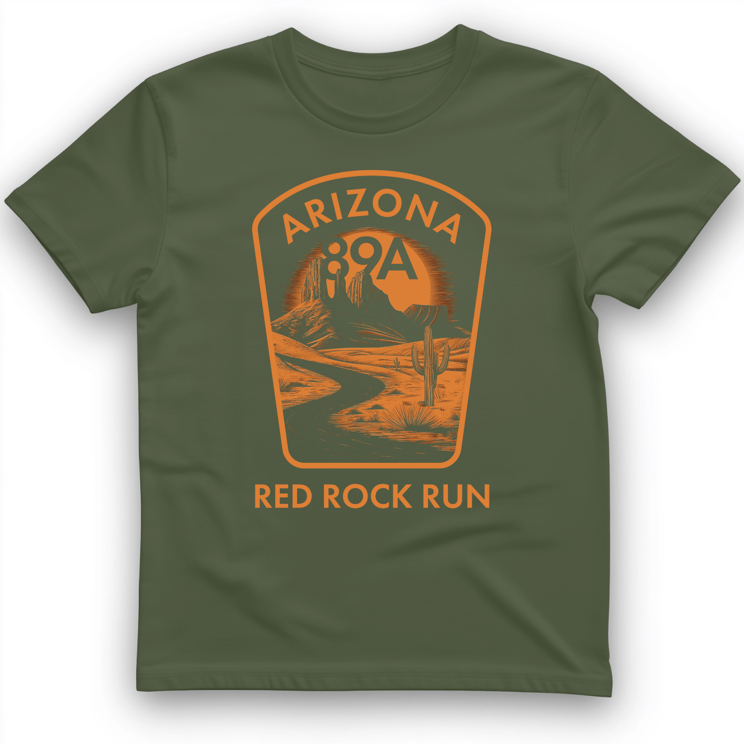 Red Rock Run T-Shirt Military Green / S