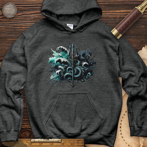 Regal Poseidon Trident Hoodie Dark Heather / S