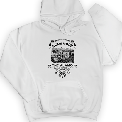 Remember the Alamo 1836 Hoodie White / S